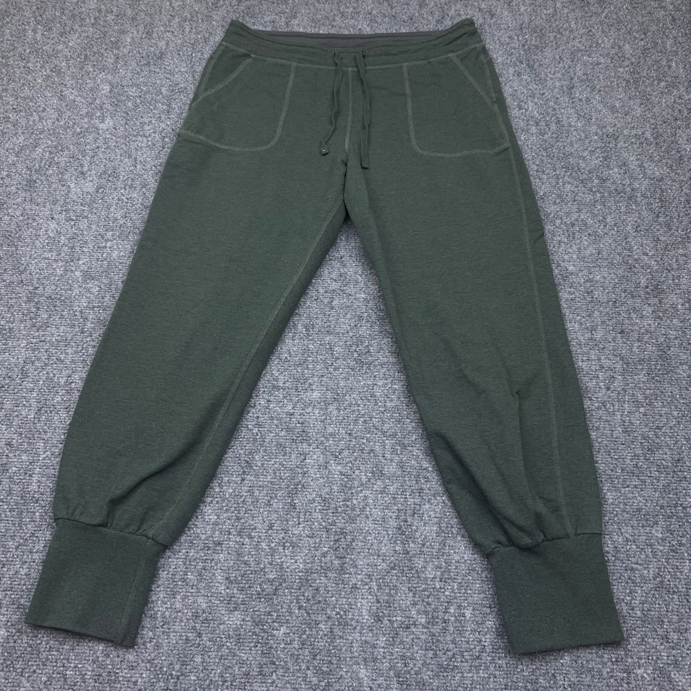 Patagonia Ahnya Pants Womens Medium Pesto Green Joggers Drawstring Stretch 21970